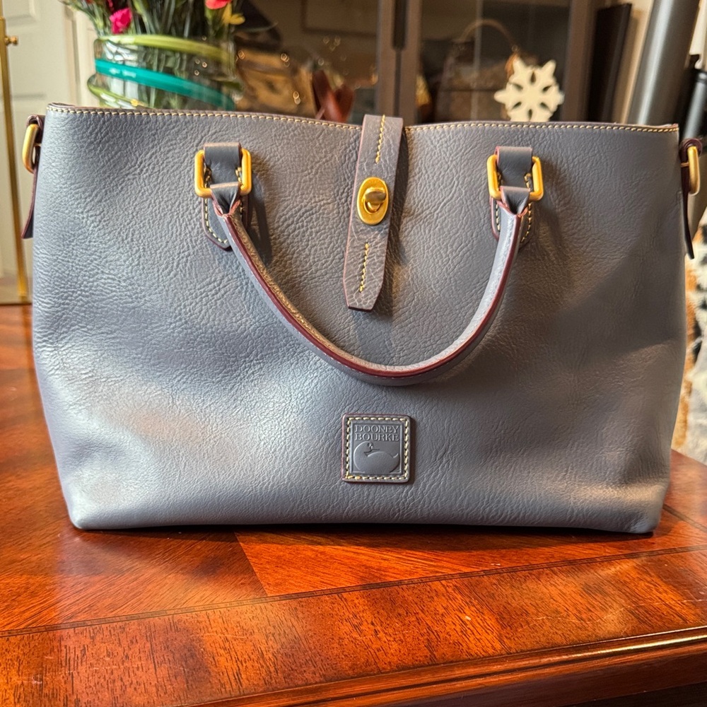Dooney and Bourke Large Florentine Satchel Steel Blue